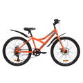 Велосипед 24" Discovery FLINT DD 2020 (оранжево-бірюзовий з сірим)