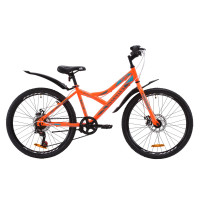 Велосипед 24" Discovery FLINT DD 2020 (оранжево-бирюзовый с серым)