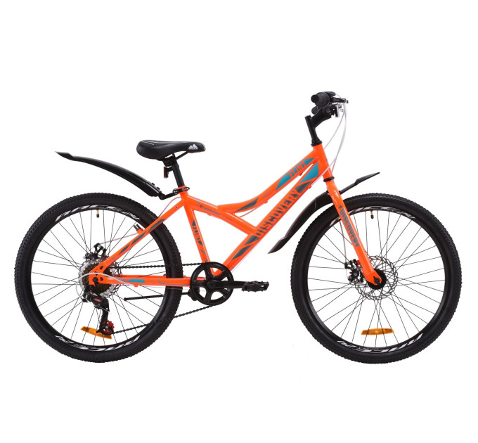 Велосипед 24" Discovery FLINT DD 2020 (оранжево-бірюзовий з сірим)