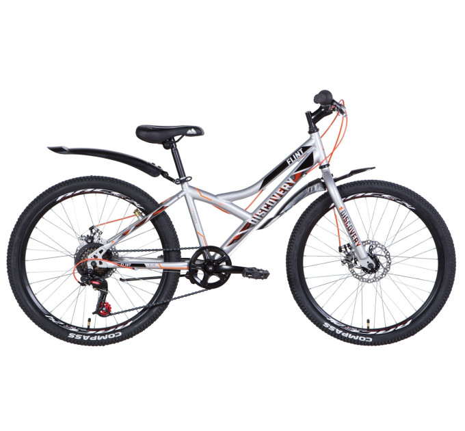Велосипед 24" Discovery FLINT DD 2021 (сріблястий)