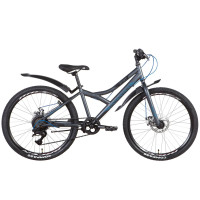 Велосипед 24" Discovery FLINT DD 2022 (серо-синий)