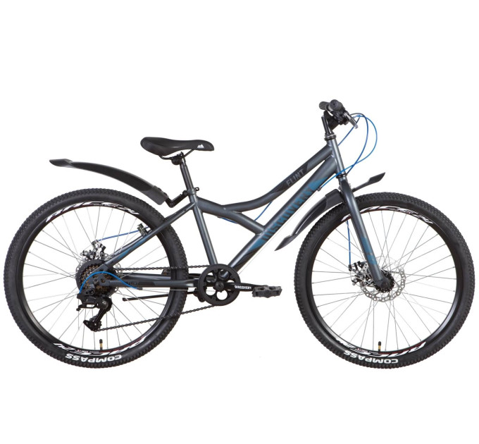 Велосипед 24" Discovery FLINT DD 2022 (сіро-синій)