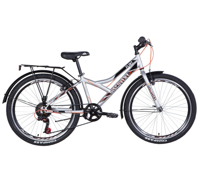 Велосипед 24" Discovery FLINT MC 2021 (сріблястий)
