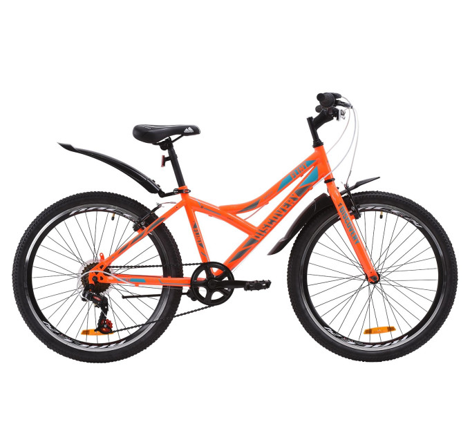 Велосипед 24" Discovery FLINT 2020 (оранжево-бирюзовый с серым)