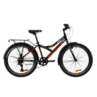 Велосипед 24" Discovery FLINT MC 2020 (черно-оранжевый с серым)