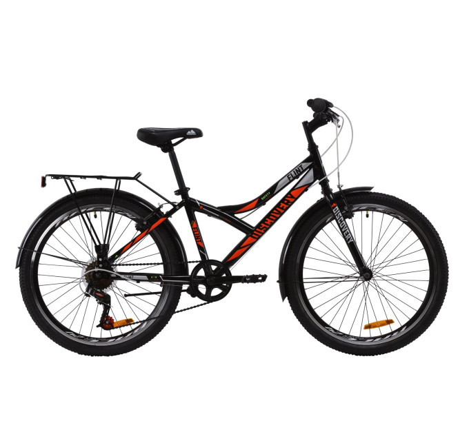 Велосипед 24" Discovery FLINT MC 2020 (черно-оранжевый с серым)