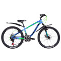 Велосипед у коробці 24" Discovery FLIPPER AM DD ST з крилом Pl 2021 (чорно-синій з помаранчевим)