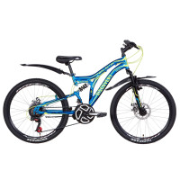 Велосипед в коробке 24" Discovery GALACTIK AM2 DD ST с крылом Pl 2021 (синий с желтым)
