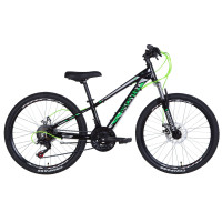 Велосипед 24" Discovery QUBE AM DD 2021 (черно-зеленый)
