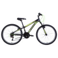Велосипед 24" Discovery RIDER 2021 (чорно-салатний)