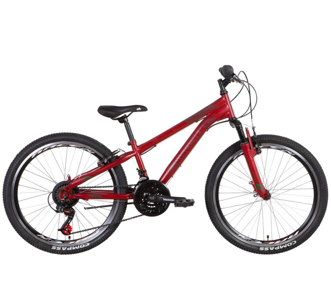 Велосипед 24" Discovery RIDER AM 2022 (темно-сріблястий з жовтим)