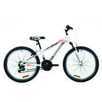 Велосипед 24" Discovery RIDER 2020 (бело-красный с серым)