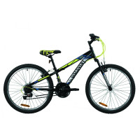 Велосипед 24" Discovery RIDER 2020 (черно-салатно-серый)