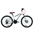 Велосипед 24" Discovery RIDER DD 2020 (бело-красный с серым)