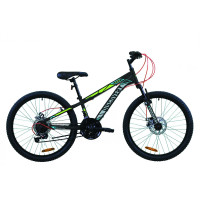 Велосипед 24" Discovery RIDER DD 2020 (черно-салатно-серый)