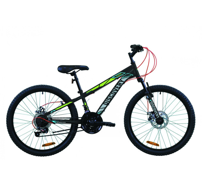 Велосипед 24" Discovery RIDER DD 2020 (чорно-салатно-сірий)