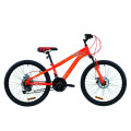 Велосипед 24" Discovery RIDER DD 2020 (красно-оранжевый с синим)