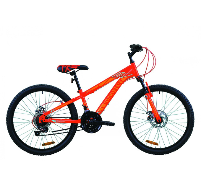Велосипед 24" Discovery RIDER DD 2020 (красно-оранжевый с синим)