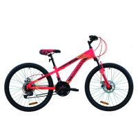 Велосипед 24" Discovery RIDER DD 2020 (малиново-черный с желтым)
