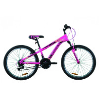 Велосипед 24" Discovery RIDER 2020 (малиново-черный с желтым)