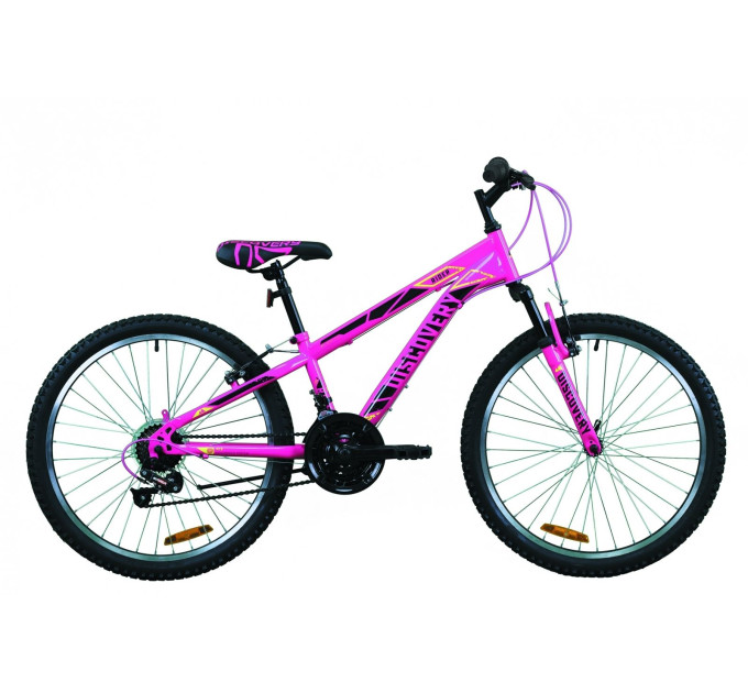 Велосипед 24" Discovery RIDER 2020 (малиново-черный с желтым)