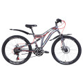 Велосипед 24" Discovery ROCKET DD 2021 (графітово-білий з червоним)