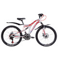 Велосипед 24" Discovery ROCKET DD 2021 (серебристо-красный с синим)