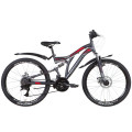 Велосипед ST 24" Discovery ROCKET AM2 DD з крилом Pl 2022 (темно-сріблястий з білим)