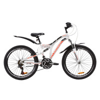 Велосипед 24" Discovery ROCKET 2020 (бело-оранжевый c черным)