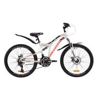 Велосипед 24" Discovery ROCKET DD 2020 (бело-оранжевый c черным)