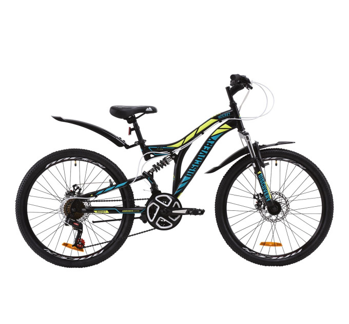 Велосипед 24" Discovery ROCKET DD 2020 (чорно-жовтий з бірюзовим)