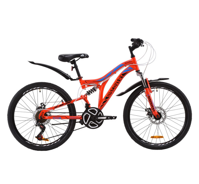 Велосипед 24" Discovery ROCKET DD 2020 (красно-черный с синим)