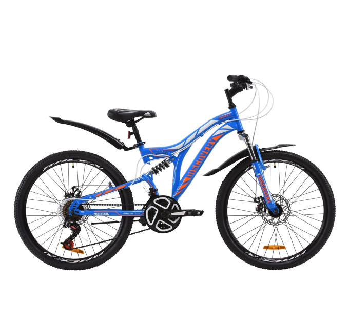 Велосипед 24" Discovery ROCKET DD 2020 (чорно-жовтогарячий з білим)