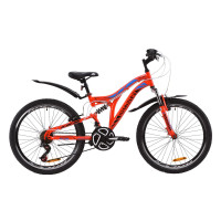 Велосипед 24" Discovery ROCKET 2020 (красно-черный с синим)