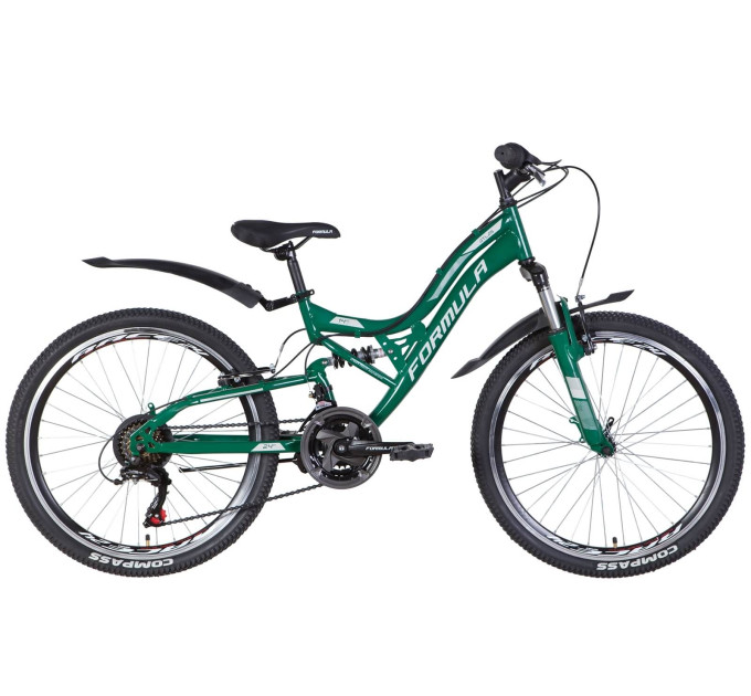 Велосипед ST 24" Formula ATLAS AM2 Vbr с крылом Pl 2022 (зеленый)
