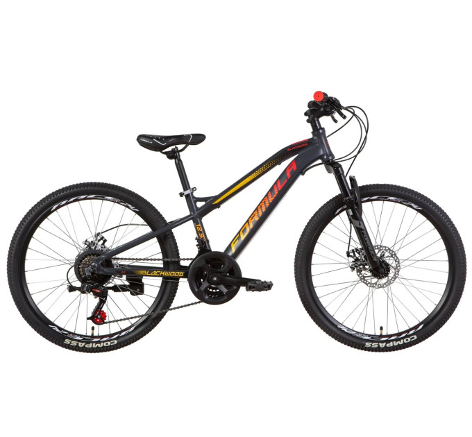 Велосипед 24" Formula BLACKWOOD 2.0 2021 (сіро-жовтогарячий з чорним)