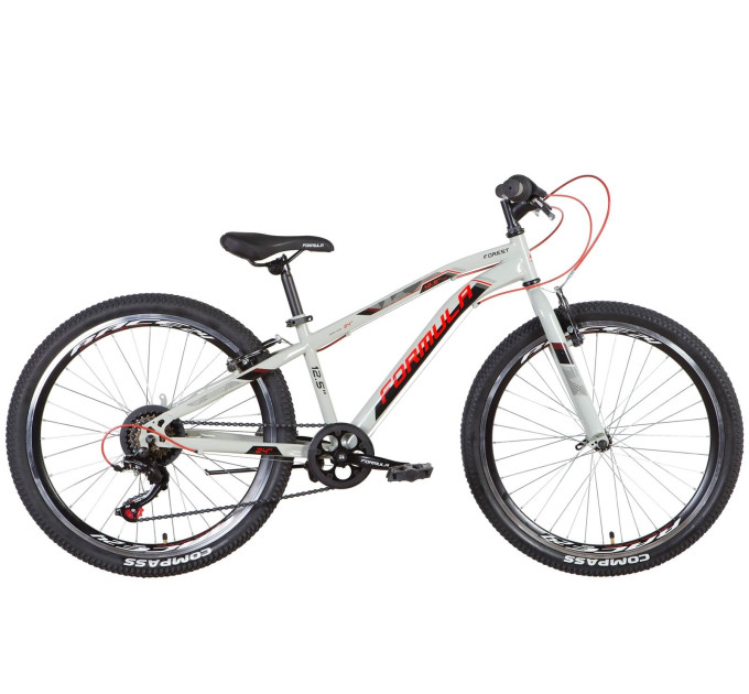 Велосипед ST 24" Formula FOREST Vbr 2022 (сіро-червоний)