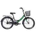 Велосипед 24" Formula SMART с корзиной 2021 (черно-зеленый)