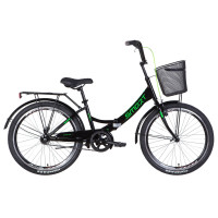 Велосипед ST 24" Formula SMART Vbr з багажником зад St, з крилом St, з кошиком St 2022 (чорно-зелений) Велосипед ST 24" Formula SMART Vbr з багажником зад St, з крилом St, з кошиком St 2022 (чорно-зелений)
