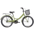 Велосипед ST 24" Formula SMART Vbr з багажником зад St, з крилом St, з кошиком St 2022 (хакі)