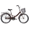 Велосипед ST 24" Formula SMART Vbr з багажником зад St, з крилом St, з кошиком St 2022 (коричневий)