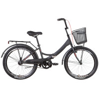 Велосипед ST 24" Formula SMART Vbr з багажником зад St, з крилом St, з кошиком St 2022 (темно-сірий з червоним) Велосипед ST 24" Formula SMART Vbr з багажником зад St, з крилом St, з кошиком St 2022 (темно-сірий з червоним)