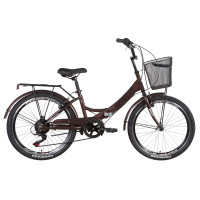 Велосипед ST 24" Formula SMART Vbr тріскачка з багажником зад St, з крилом St, з кошиком St 2022 (коричневий) Велосипед ST 24" Formula SMART Vbr тріскачка з багажником зад St, з крилом St, з кошиком St 2022 (коричневий)