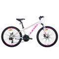 Велосипед 24" Leon JUNIOR AM DD 2021 (біло-малиновий з помаранчевим)