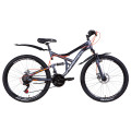 Велосипед 26" Discovery CANYON DD 2021 (графітово-чорний з помаранчевим)