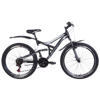 Велосипед 26" Discovery CANYON 2021 (черно-белый с серым)