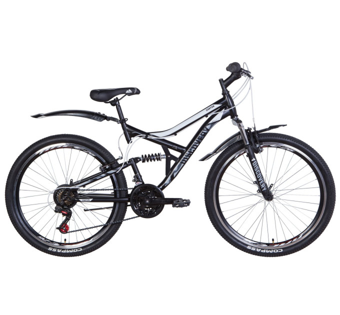 Велосипед 26" Discovery CANYON 2021 (чорно-білий з сірим)