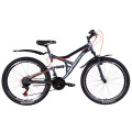 Велосипед 26" Discovery CANYON 2021 (графітово-чорний з помаранчевим)
