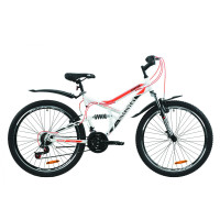 Велосипед 26" Discovery CANYON 2020 (бело-черный с оранжевым )