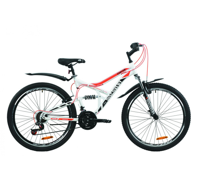 Велосипед 26" Discovery CANYON 2020 (біло-чорний з помаранчевим)